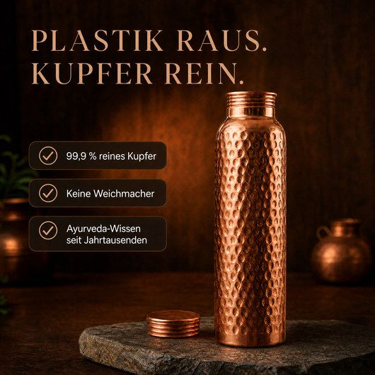 Copper & Soul Kupferflasche – Handgehämmert