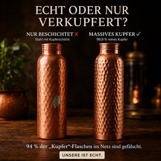 Copper & Soul Kupferflasche – Handgehämmert